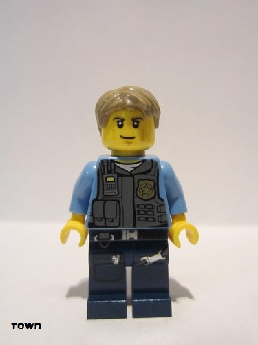 lego 2013 mini figurine cty0356 Police LEGO City Undercover Chase McCain, Dark Blue Legs 