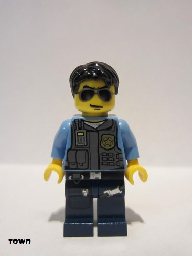 lego 2013 mini figurine cty0376 Police LEGO City Undercover Elite Police Officer 5 