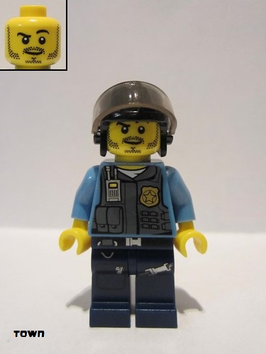 lego 2013 mini figurine cty0377 Police LEGO City Undercover Elite Police Officer 6 