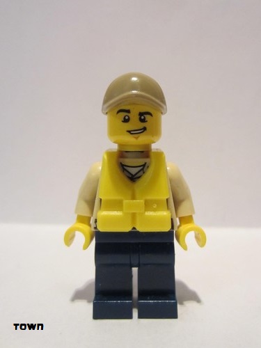 lego 2015 mini figurine cty0519 Swamp Police - Officer Shirt, Dark Tan Cap, Life Jacket 