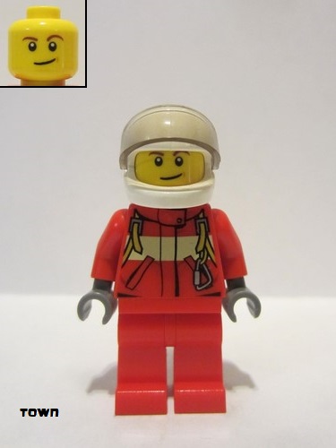 lego 2015 mini figurine cty0539 Paramedic - Pilot Male, White Helmet 