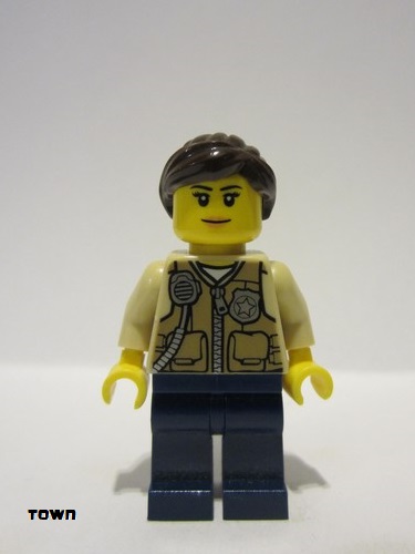 lego 2015 mini figurine cty0548 Swamp Police - Officer Female, Vest 