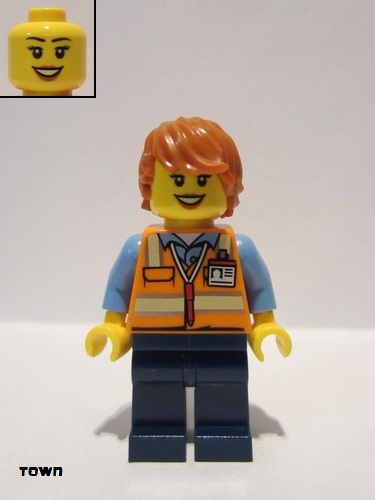 lego 2015 mini figurine cty0571 Service Car Female Driver  