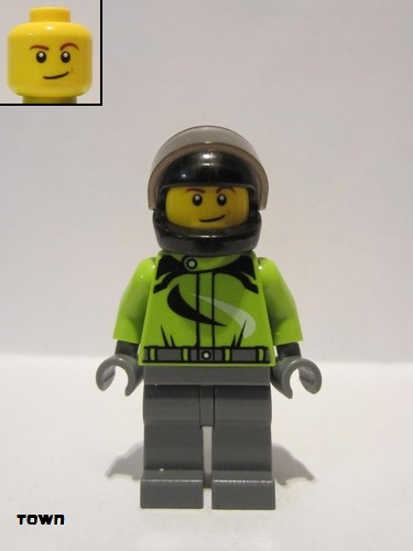 lego 2016 mini figurine cty0614 Motorcyclist Ambulance Plane Passenger 