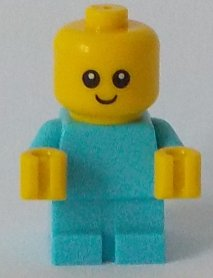 lego 2018 mini figurine cty0894 Baby Medium Azure Body with Yellow Hands 