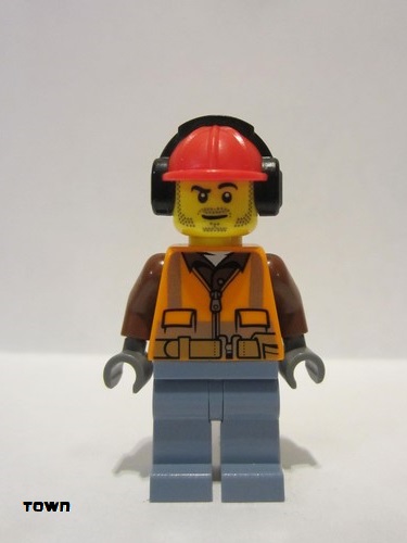 lego 2019 mini figurine cty0955 Construction Worker