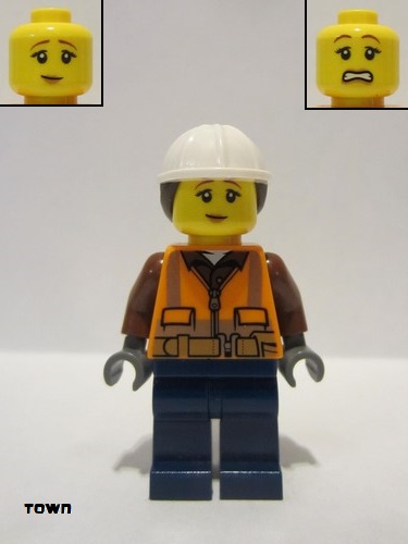 lego 2019 mini figurine cty0969 Construction Worker