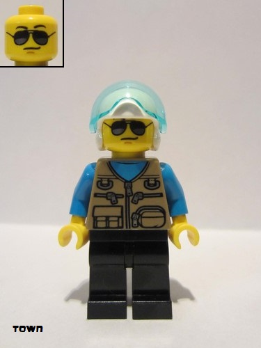 lego 2019 mini figurine cty1082 Helicopter Pilot