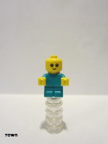 lego 2020 mini figurine cty1186 Baby Dark Turquoise Body with Yellow Hands 