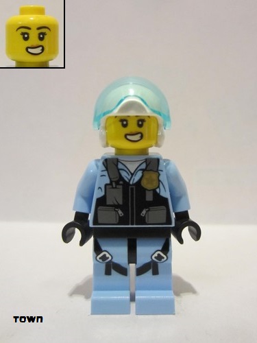 lego 2020 mini figurine cty1208 Police Officer - Rooky Partnur