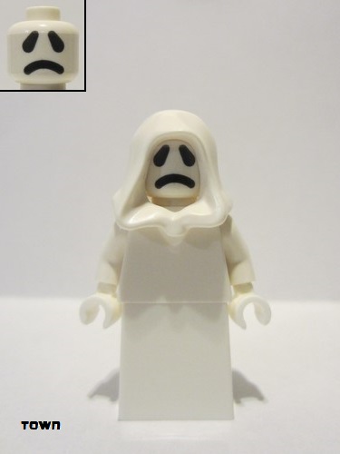 lego 2020 mini figurine twn392 Ghost With White Hood and White Lower Body Skirt 