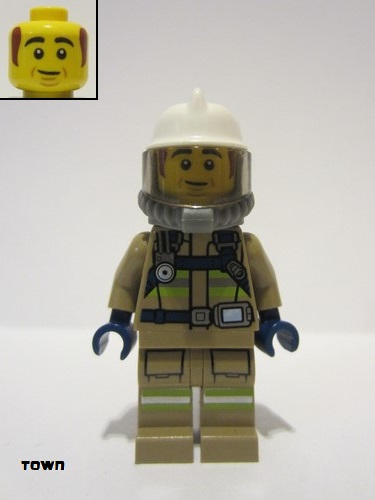 lego 2021 mini figurine cty1253 Fire Fighter Bob 