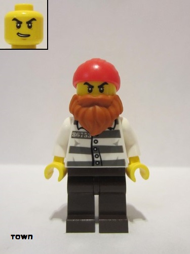 lego 2021 mini figurine cty1310 Police - Jail Prisoner