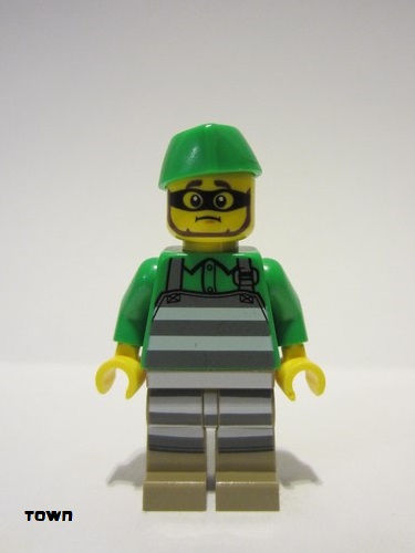 lego 2022 mini figurine cty1382 Police - Jail Prisoner Chef With Apron 