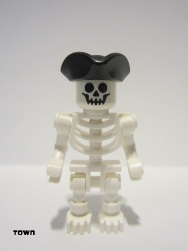 lego 2022 mini figurine cty1501 Stuntz Skeleton Black Pirate Triangle Hat 