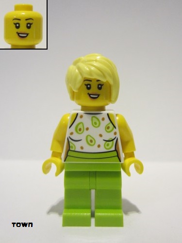lego 2022 mini figurine cty1507 Sandwich Shop Customer