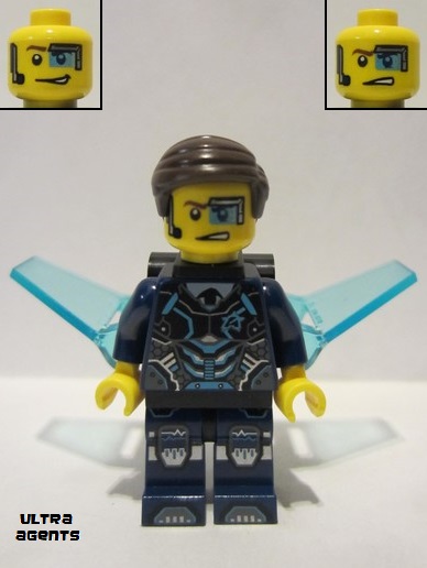 lego 2015 mini figurine uagt026 Agent Curtis Bolt With Wings - No Stickers on Wings 