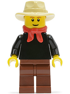lego 2011 mini figurine ww009b Gold Prospector Male, Reddish Brown Eyebrows 