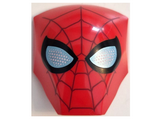 Red Large Figure Armor, Smooth with 2 x 2 Round Brick Attachment with Iron Spider-Man Mask with Dark Red Spider Web and Metallic Light Blue Eyes Pattern