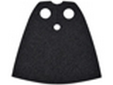 Black Minifigure, Cape Cloth, Standard - Shiny Starched Fabric - Height 3.9 cm