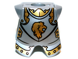 Flat Silver Minifigure, Armor Breastplate with Leg Protection, Kingdoms Lion Head Pattern