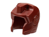 Dark Red Minifigure, Headgear Helmet Space with Open Face and Large Top Hinge, with Straight Cheeks (Iron Man)