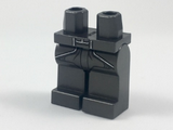 Pearl Dark Gray Minifigure, Legs with Hips - Monochrome with Bottom of Breastplate with Silver Edge Pattern