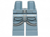 Sand Blue Minifigure, Legs with Hips - Monochrome with SW AT-AT Driver and Light Bluish Gray Harness Pattern
