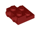 Dark Red Plate, Modified 2 x 2 x 2/3 with 2 Studs on Side