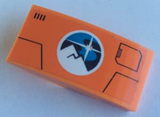 Orange Slope, Curved 4 x 2 with Arctic Explorers Logo and Door Hatch Pattern Model Right Side (Sticker) - Set 60192
