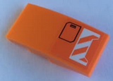 Orange Slope, Curved 4 x 2 with Orange and White Danger Stripes and Door Hatch Pattern (Sticker) - Set 60192