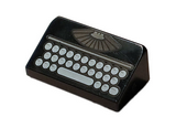 Black Slope 30 1 x 2 x 2/3 with Manual Typewriter Vintage Keyboard Pattern
