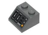 Dark Bluish Gray Slope 45 2 x 2 with SW Mandalorian Forge Control Panel Pattern (Sticker) - Set 75319