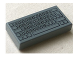 Dark Bluish Gray Tile 1 x 2 with Computer Keyboard Standard Pattern