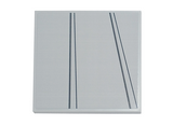 Light Bluish Gray Tile 6 x 6 with Bottom Tubes with Dark Bluish Gray Diagonal Panel Lines Pattern Model Right Side (Sticker) - Set 75367