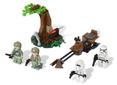 lego 2012 set 9489 Endor Rebel Trooper and Imperial Trooper Battle Pack 