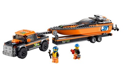 lego 2015 set 60085 4x4 with Powerboat 