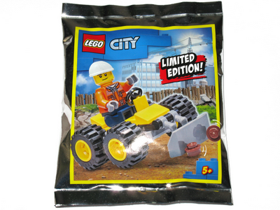 lego 2020 set 952003 Construction Worker with Bulldozer foil pack Ouvrier du batiment avec bulldozer