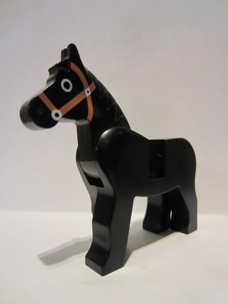 Cheval LEGO CHATEAU castle Minifig white HORSE 4493c02 6086 6080 6008 6769 ...