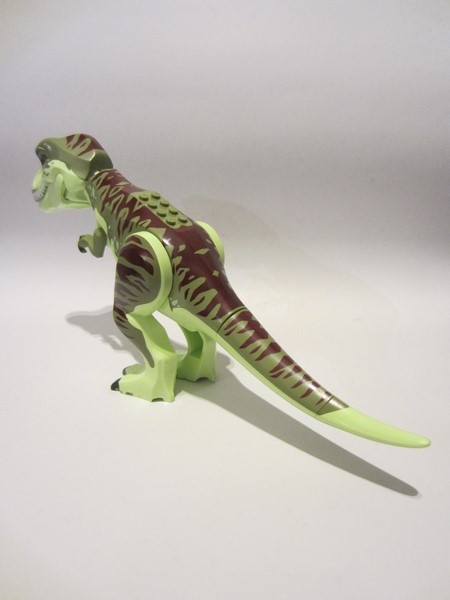 lego 2022 animal TRex09 Tyrannosaurus Rex Dinosaur Tyrannosaurus Rex with Olive Green Back and Dark Red Markings 