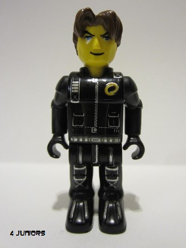 lego 2002 mini figurine js020 Jack Stone Black Jacket, Black Legs 