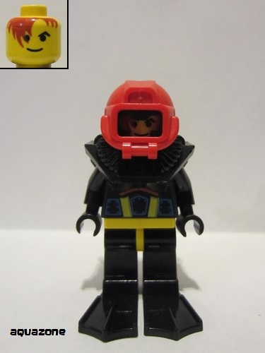 lego 1995 mini figurine aqu006a Aquashark 1 With Black Flippers 