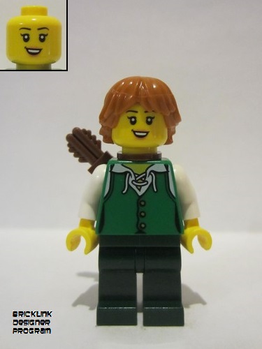 lego 2021 mini figurine bdp014 Castle in the Forest Archer Female 