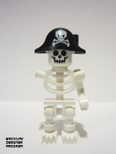 lego 2022 mini figurine adp049 Skeleton With One Arm and Pirate Hat 