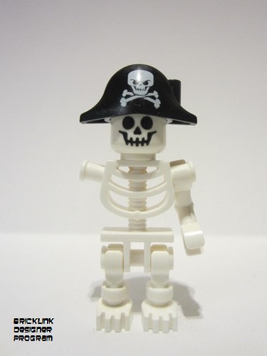 lego 2022 mini figurine bdp049 Skeleton With One Arm and Pirate Hat 