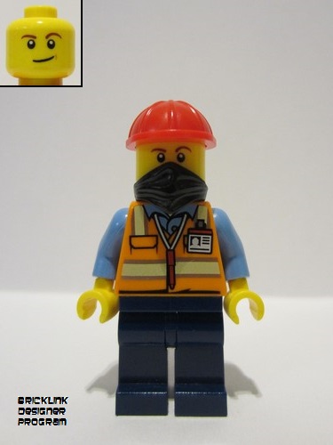 lego 2023 mini figurine adp059 Construction Worker