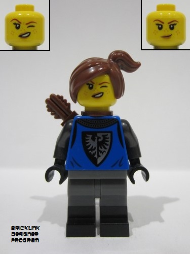 lego 2024 mini figurine adp101 Mountain Fortress Black Falcon Archer Female 