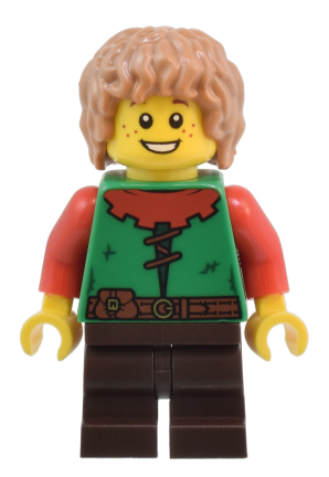 lego 2024 mini figurine adp127 Forest Elf Medium Nougat Hair 