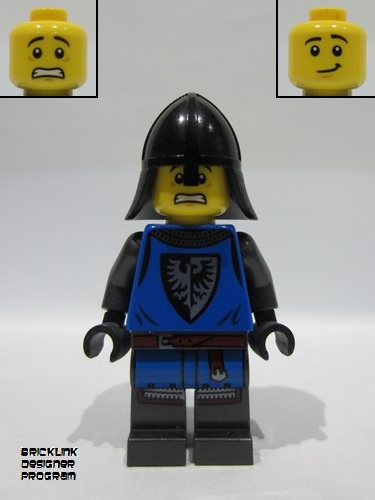 lego 2025 mini figurine bdp171 Forest Stronghold Black Falcon Soldier Male, Pearl Dark Gray Detailed Legs, Helmet with Neck Protector 