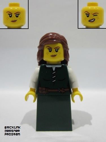 lego 2025 mini figurine bdp173 Forest Stronghold Peasant Female 